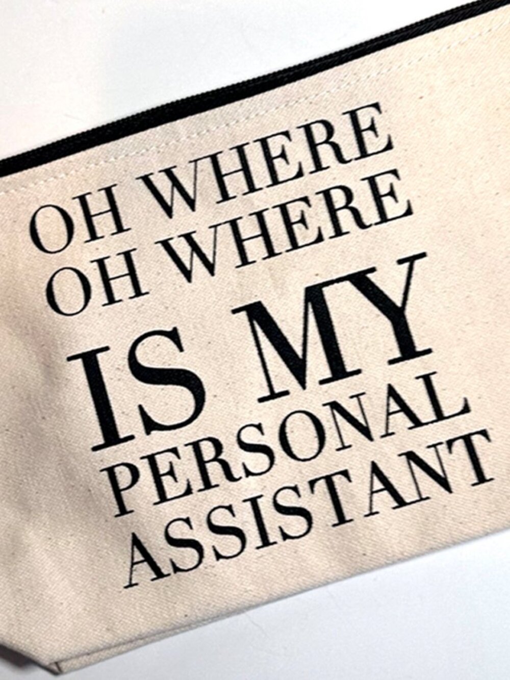 Los Angeles Trading Co Personal Assistant Canvas Makeup Pouch NWT